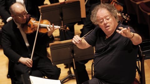 James Levine conducts the Boston Symphony Orchestra in 2007.