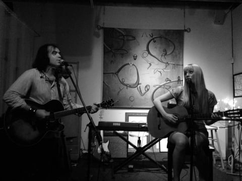 Adrian Bourgeois and Ricky Berger playing Bourgeois' farewell show at Shine back in May of 2013.