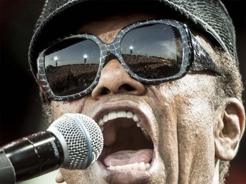 Bobby Womack plays at the Roskilde Festival in Roskilde, Denmark, last July. Womack died on Friday at age 70.