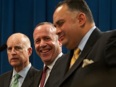 Gov. Jerry Brown, Sen. pro Tem Darrell Steinberg and Assembly Speaker John Perez confirm they've reached a budget deal.