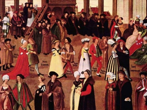 Dancing the pavane in a Renaissance court