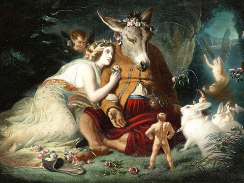 Scene from "A Midsummer Night's Dream" by Edwin Landseer (1802-1873)
