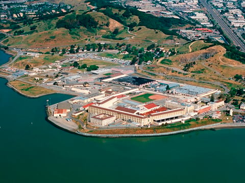 San Quentin State Prison in Marin County, on the shores of the San Francisco Bay