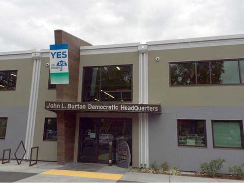 The California Democratic Party's statewide headquarters in downtown Sacramento.