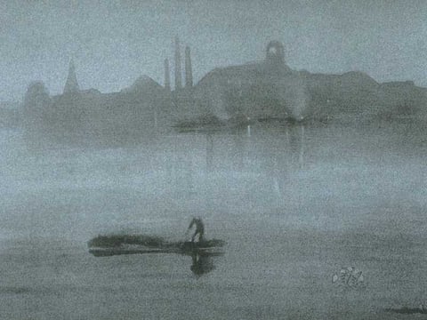 "Nocturne" (1878) by American artist James McNeill Whistler