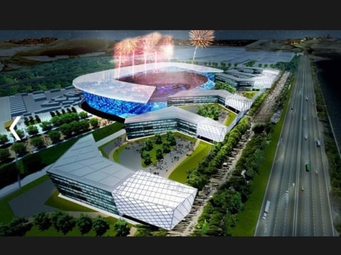 This rendering was part of the San Francisco bid to represent the United States in the effort to bring the 2024 Olympics to the Bay Area.