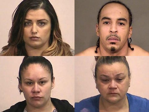 (Clockwise: Christina Martinez, 27 of Modesto, Lance Wilson, 30 of Modesto, Lenele Nunez, 31 of Modesto and Mona Chavarin, 42, of Modesto)
