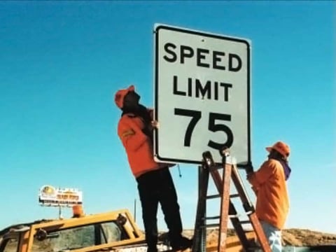 The current maximum speed limit on Nevada rural highways is 75 mph. A bill to increase the speed limit to 80 mph is making its way through the state legislature. 