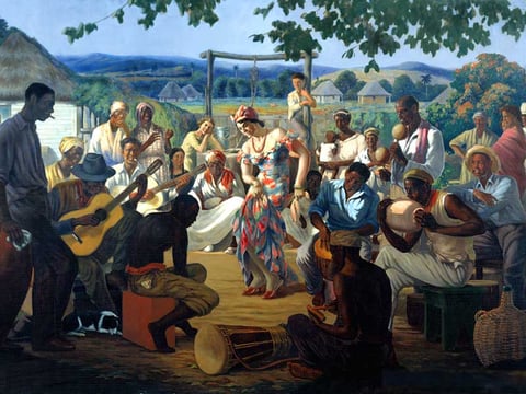 "La Rumba" by Antonio Sanchez Araujo, oil on canvas, 1937