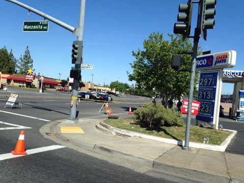One of the intersections on Madison Avenue that was closed during the active shooter incident on Monday, April 27, 2015. 