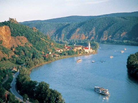 The Danube, flowing through the Wachau Valley in Austria