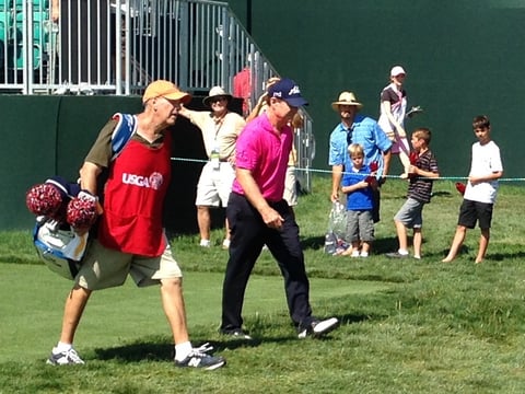 Tom Watson was the early leader Thursday, shooting a 4-under 66.