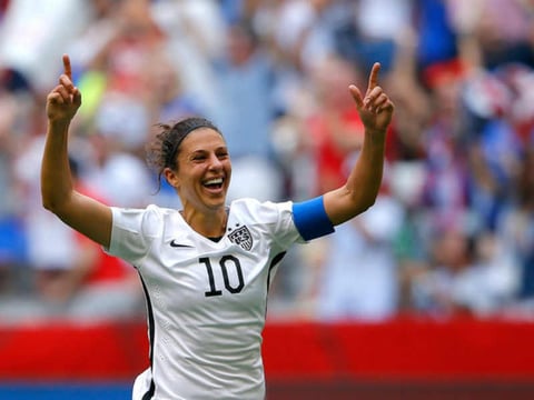 To the delight of American fans, Carli Lloyd of the United States scored a hat trick in the first 15 minutes of the FIFA Women's World Cup Final against Japan on Sunday.