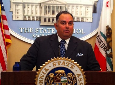 Assembly Speaker John Pérez (D-Los Angeles) meets with reporters in Sacramento Monday as the Assembly returns for its final weeks of session.