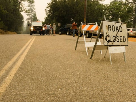 Road closure at Tabeaud Rd and Hwy 88. 