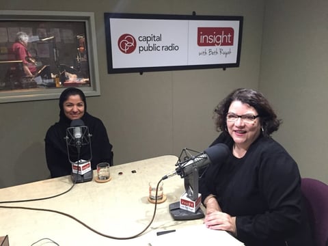 Ziba and Deborah Ortiz from Open Doors in the Insight Studio. 