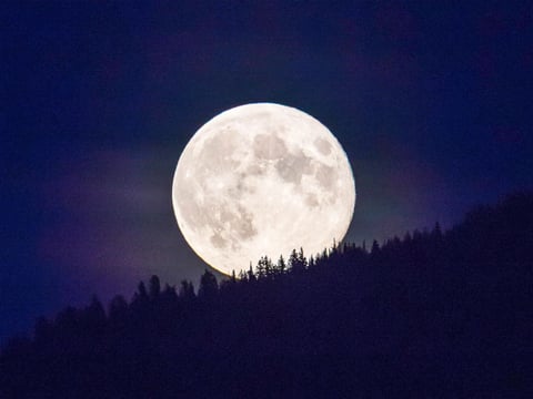 A full moon in Montana, photo by Christopher Martin