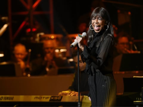Singer Natalie Cole performs during the SeriousFun Children's Network event at the Dolby Theatre on Thursday, May 14, 2015, in Los Angeles. 