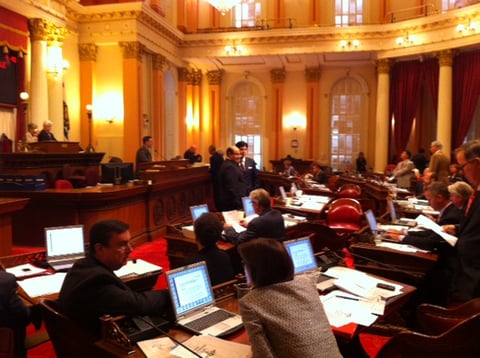 The California State Senate meets in floor session Wednesday afternoon.