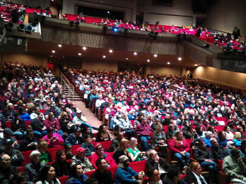About 1,200 people attended the Mayor's forum on water in Stockton on Monday evening.