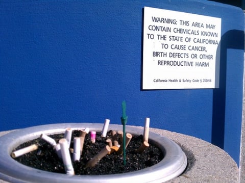 A Prop 65 warning sign.