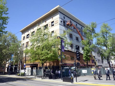 Developers are remodeling the former Pyramid Alehouse building on K Street in Downtown Sacramento.