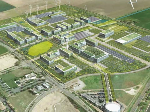 An artist's rendering of the proposed Mace Ranch innovation project in Davis. 