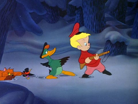 A scene from the Walt Disney production of "Peter and the Wolf"