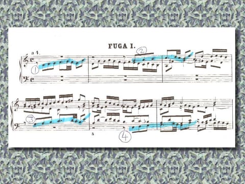 The repeating elements of a fugue are there to see--and hear