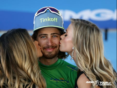 Peter Sagan won cheers from the crowd, kisses from the Amgen girls, and his second stage in four days, but he was unable to make up any ground on the overall leader.