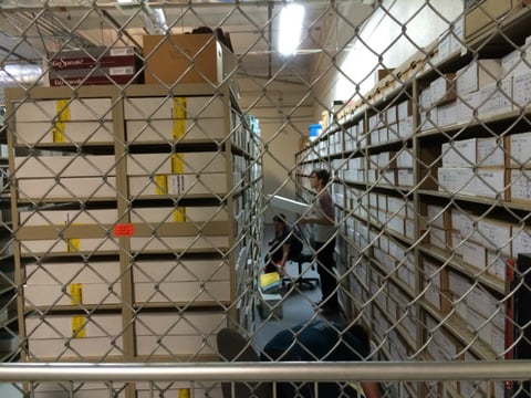 Once the ballots are verified, they are boxed and stored here inside the Sacramento County Registrar of Voters' office.