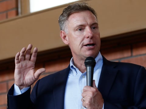 Democratic Congressman of the 52nd district Scott Peters campaigns at a town hall meeting with senior citizens Tuesday, Oct. 21, 2014. 