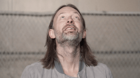 Thom Yorke in a scene from a new Radiohead video for the song, "Daydreaming."