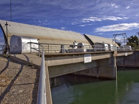 The gates are being closed to keep salmon and Sacramento River water in the Sacramento River.  This is the only closure of its kind of a waterway run by the Bureau of Reclamation in the state.