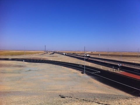 A portion of the new Elverta Road Interchange off State Route 99.