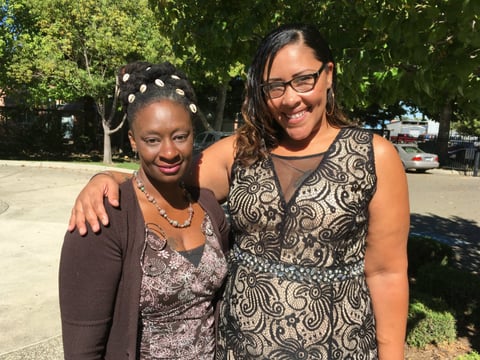 Robin Kelly-Duton (left) and Krisitina Calderon both graduated from Women's Empowerment job readiness program.