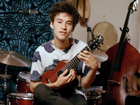 Jacob Collier's multi-tracked YouTube covers, recorded and filmed in his room, showed musical sophistication and adventurousness. On his debut album, In My Room, he brings the same qualities to original songs.