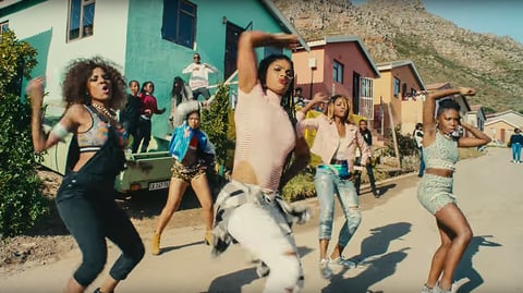 Dancers are part of the #WhatIReallyReallyWant music video.