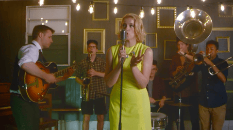 Hannah Gill & The Hours in a scene from the video for "Austin."