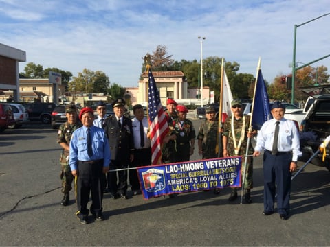 The Lao-Hmong Veterans Special Guerrilla Units join the community for the annual Veterans Day Parade of Yuba and Sutter counties in the city of Marysville Friday, Nov. 11.