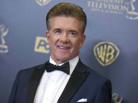 FILE - In this Sunday, April 26, 2015 file photo, Alan Thicke poses in the pressroom at the 42nd annual Daytime Emmy Awards at Warner Bros. Studios in Burbank, Calif. On Tuesday, Dec. 13, 2016, a publicist said the actor has died at the age of 69. 