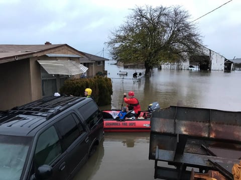 Crews with the Cosumnes Fire Department rescued 14 people from flooding in south Sacramento County early Thursday.