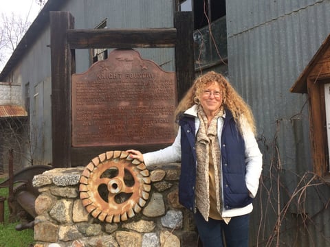 Sutter Creek City Councilwoman Josie Cadieux-Faillers stands by the Knight Foundry in Sutter Creek on January 17, 2017