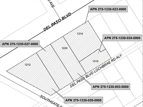 Del Paso Boulevard is the site of a proposed housing project.