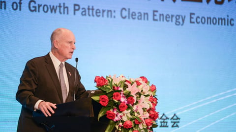 Gov. Jerry Brown delivers remarks in China at Clean Energy Ministerial event.
