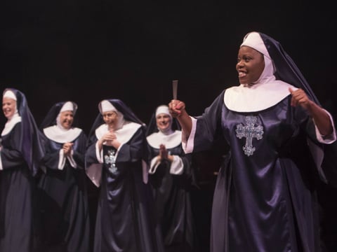Zonya Love as Deloris Van Cartier and the company of Sister Act produced by Music Circus.