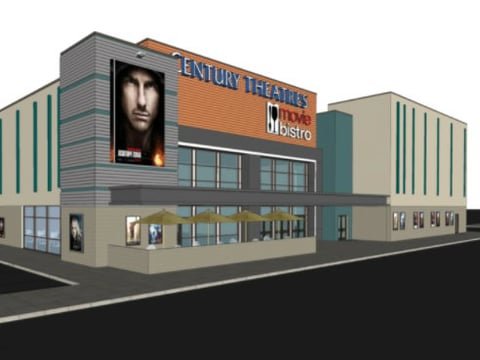 An artist rendering of the Cinemark Movie Bistro planned in Sacramento's Howe Bout Arden.
