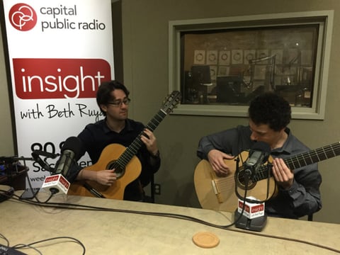 Russian virtuoso guitarists Yuri Liberzon and Grisha Goryachev.
