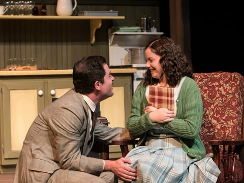 Michael Jenkinson (as Mr. Frank) and Maddy Wood (as Anne Frank)