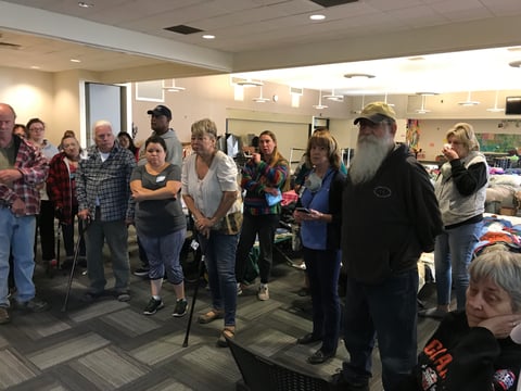 Atlas Fire evacuees at the shelter at Solano County Community College didn't want to leave when they were told the air quality was too poor for them to stay.  